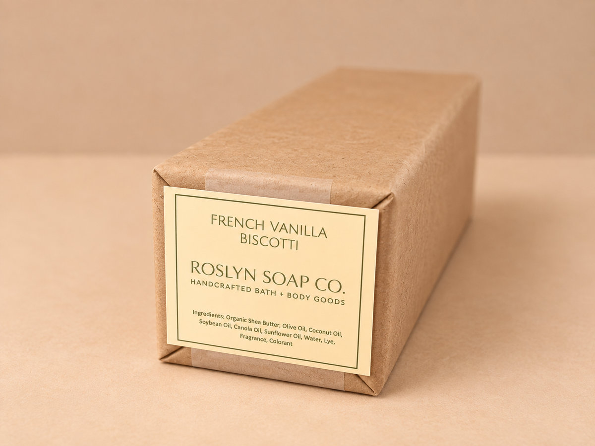French Vanilla Biscotti - Handcrafted Bar Soap