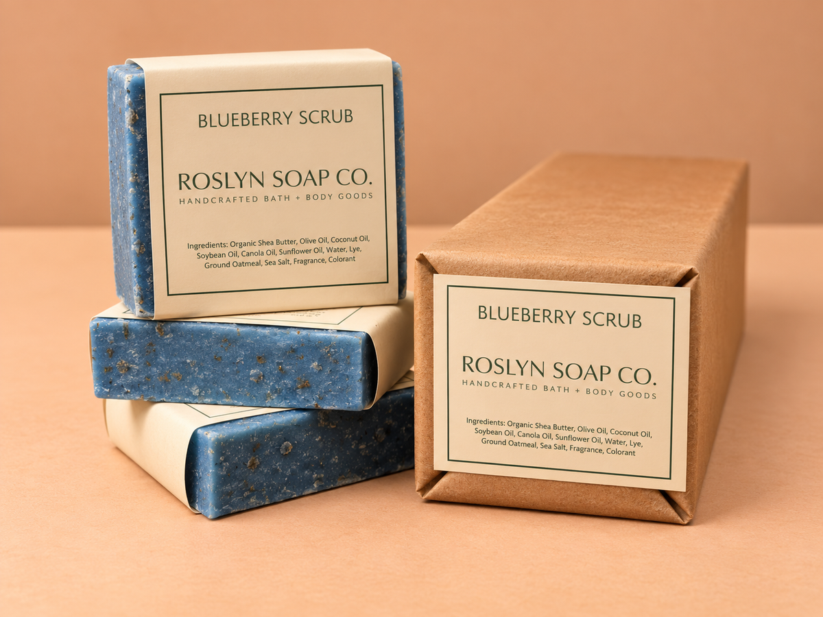 Blueberry Scrub - Handcrafted Bar Soap