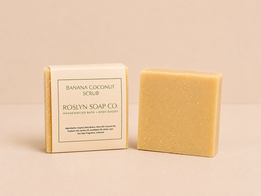 Banana Coconut Scrub - Handcrafted Bar Soap