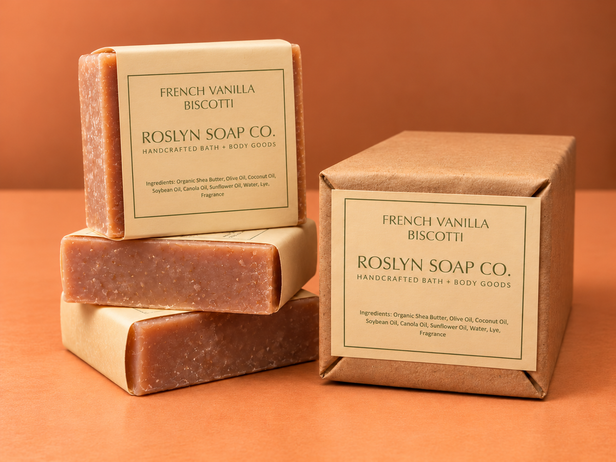 French Vanilla Biscotti - Handcrafted Bar Soap